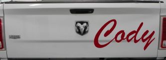 Cody Car Truck Window Vinyl Decal Sticker Custom Name (Burgundy)