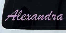 Alexandra Custom Car Truck Window Vinyl Decal Sticker Personalized Name (Lilac)