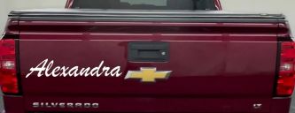 Alexandra Custom Car Truck Window Vinyl Decal Sticker Personalized Name (White)