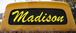 Madison Car Truck Window Vinyl Decal Sticker Custom Auto Graphic (Yellow)