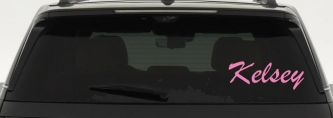 Kelsey Window Decal Sticker - Car Truck Vinyl Decor (Pink)