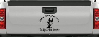Move Over Princesses The Queen Has Arrived Funny Car or Truck Window Decal Sticker (Black)