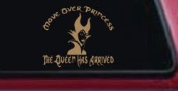 Move Over Princesses The Queen Has Arrived Funny Car or Truck Window Decal Sticker (Light Brown)