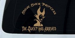 Move Over Princesses The Queen Has Arrived Funny Car or Truck Window Decal Sticker (Light Brown)
