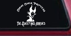 Move Over Princesses The Queen Has Arrived Funny Car or Truck Window Decal Sticker