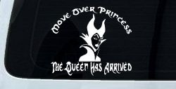 Move Over Princesses The Queen Has Arrived Funny Car or Truck Window Decal Sticker