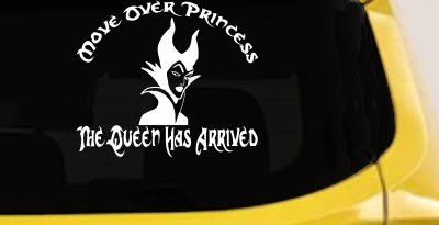 Move Over Princesses The Queen Has Arrived Car or Truck Vinyl Window Decal Sticker