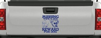 Missing Wife and Dog Reward For Dog (Navy)