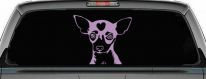 Chihuahua Dog Window Decal Sticker for Car Truck - Vinyl Art (Lilac)