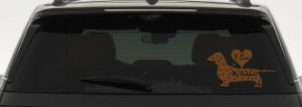 I Love my Dachshund Dog Car or Truck Window Decal Sticker (Copper)