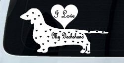 I Love my Dachshund Dog Car or Truck Window Decal Sticker