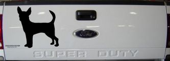 Chihuahua Dog Car Truck Window Decal Vinyl Sticker Cute Pet Lover Gift (Black)