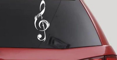 Tribal Music Note Vinyl Decal Sticker for Car Truck Window