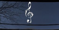 Tribal Music Note Car or Truck Window Decal Sticker