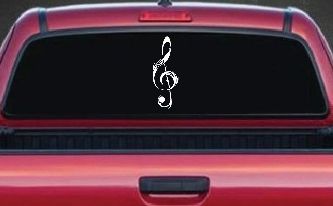 Tribal Music Note Car or Truck Window Decal Sticker