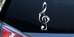 Tribal Music Note Car or Truck Window Decal Sticker