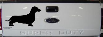 Dachshund Dog Car or Truck Window Decal Sticker (Black)