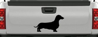 Dachshund Dog Car or Truck Window Decal Sticker (Black)