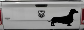 Dachshund Dog Car or Truck Window Decal Sticker (Matte Black)