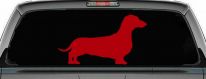 Dachshund Dog Car or Truck Window Decal Sticker (Red)