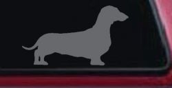 Dachshund Dog Car Window Decal Vinyl Sticker Truck Window Wiener Dog (Silver)