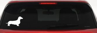 Dachshund Dog Car or Truck Window Decal Sticker (White)