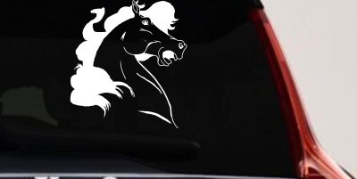 Majestic Horse Head Vinyl Decal Sticker for Car and Truck Windows