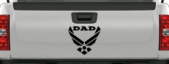 Air Force Dad Military Car or Truck Window Decal Sticker (Black)