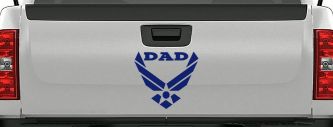 Air Force Dad Military Car or Truck Window Decal Sticker (Navy)
