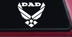 Air Force Dad Military Car or Truck Window Decal Sticker