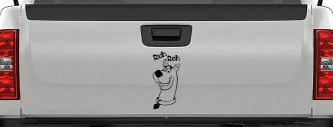 Scooby Doo Ruh Roh Cartoons Car or Truck Window Decal Sticker (Black)
