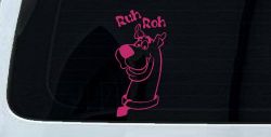 Scooby Doo Ruh Roh Cartoons Car or Truck Window Decal Sticker (Hot Pink)