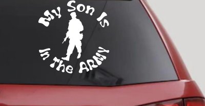 Proud Army Mom & Dad Decal for Car, Truck & Window - Military Family Sticker