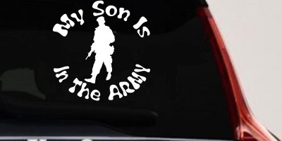 Proud Army Mom & Dad Decal for Car, Truck & Window - Military Family Sticker