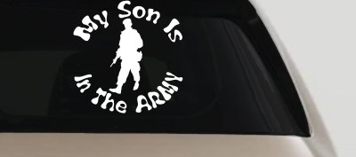 Proud Army Mom & Dad Decal for Car, Truck & Window - Military Family Sticker