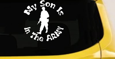 Proud Army Mom & Dad Decal for Car, Truck & Window - Military Family Sticker