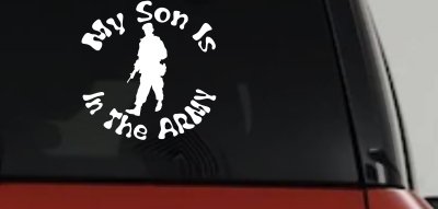 Proud Army Mom & Dad Decal for Car, Truck & Window - Military Family Sticker