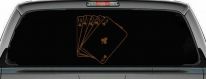 Poker Royal Flush Car or Truck Window Decal Sticker (Copper)