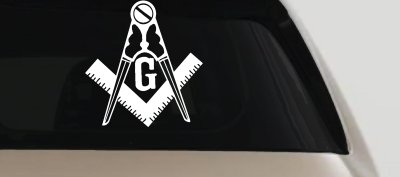 Freemason Masonic Square Compass Car Truck Window Vinyl Decal Sticker