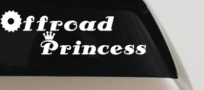 Offroad Princess Vinyl Decal for Car Truck Window - SUV & 4x4 Sticker