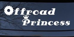 Offroad Princess Off Road Car or Truck Window Decal Sticker