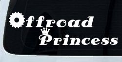 Offroad Princess Off Road Car or Truck Window Decal Sticker