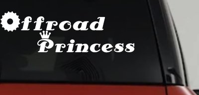 Offroad Princess Vinyl Decal for Car Truck Window - SUV & 4x4 Sticker
