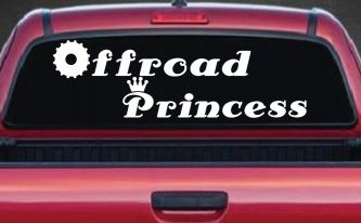 Offroad Princess Off Road Car or Truck Window Decal Sticker