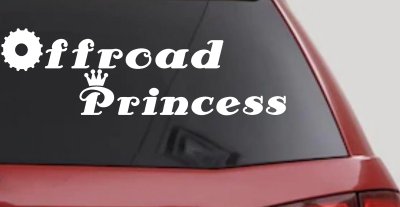 Offroad Princess Vinyl Decal for Car Truck Window - SUV & 4x4 Sticker