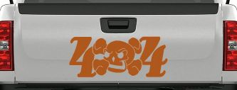 Skull 4X4 Off Road Car or Truck Window Decal Sticker (Nut Brown)