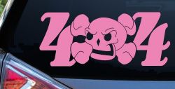 Skull 4X4 Off Road Car or Truck Window Decal Sticker (Pink)