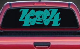 Skull 4X4 Off Road Car or Truck Window Decal Sticker (Turquoise)