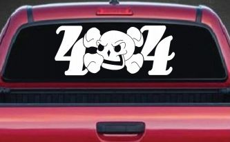Skull 4X4 Off Road Car or Truck Window Decal Sticker