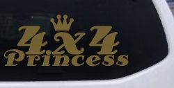 4X4 Princess Off Road Car or Truck Window Decal Sticker (Gold)